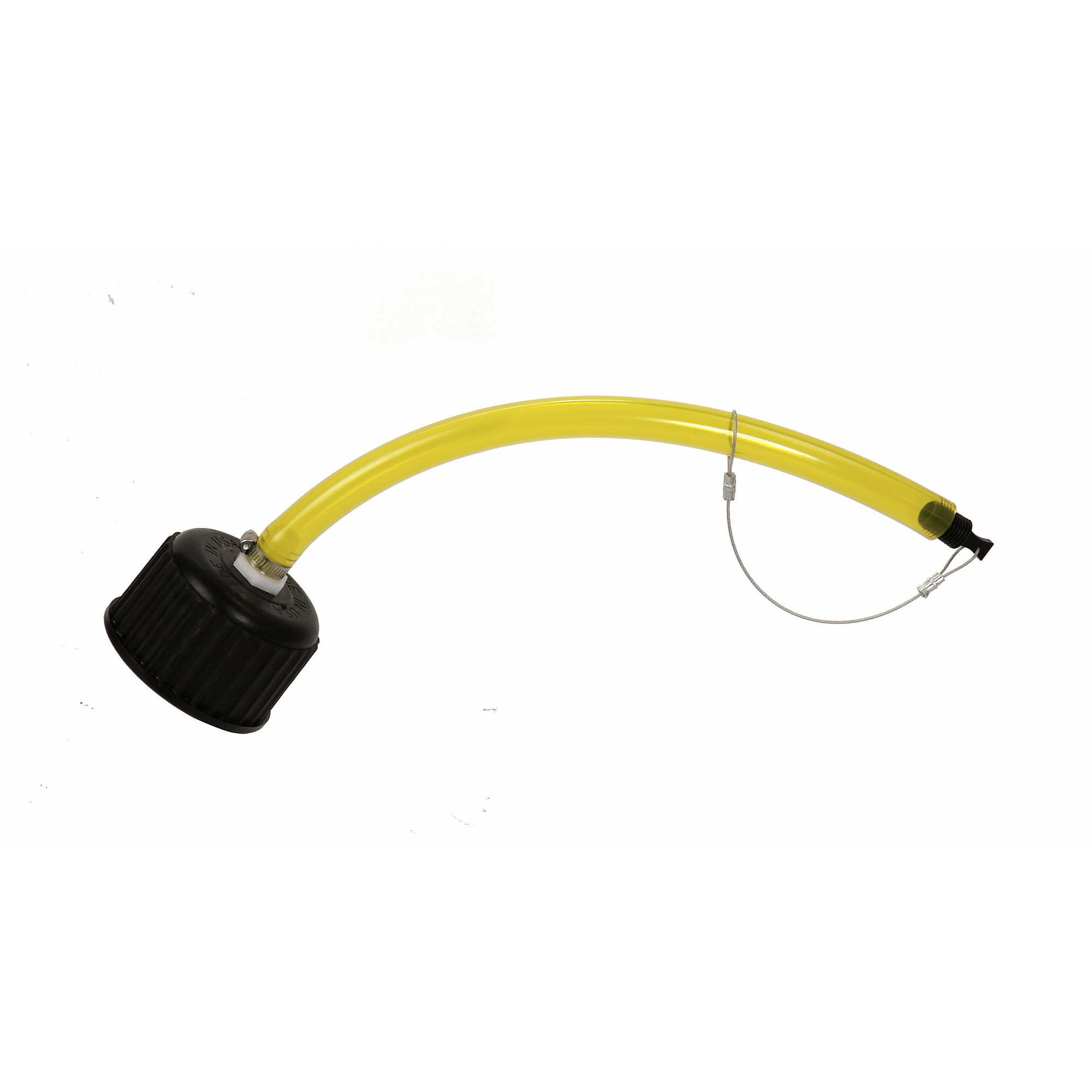 Flofast, Cap Hose Pour Spout - 3/4ft.' id x 1ft.' od, Inlet Port 3/4 in, Outlet Port 1 in, Model# 70715